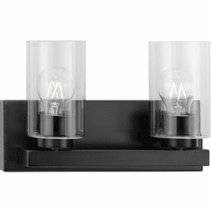 Progress P300387-31M Goodwin Modern Matte Black 2-Light Bathroom Light