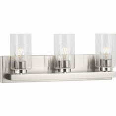 Progress P300388-009 Goodwin Contemporary Brushed Nickel 3-Light Bathroom Sconce Lighting