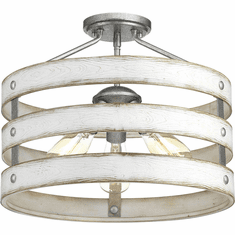 Progress P350049-141 Gulliver Retro Galvanized Ceiling Light Fixture