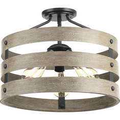 Progress P350049-143 Gulliver Vintage Graphite Ceiling Light Fixture