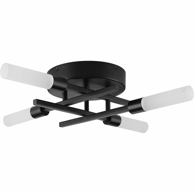Progress P350209-031-30 Quadrant LED Modern Matte Black LED Ceiling Light Fixture