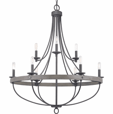 Progress P400159-143 Gulliver Retro Graphite Hanging Chandelier