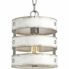 Progress P500022-141 Gulliver Retro Galvanized 24" Drum Hanging Pendant Lighting