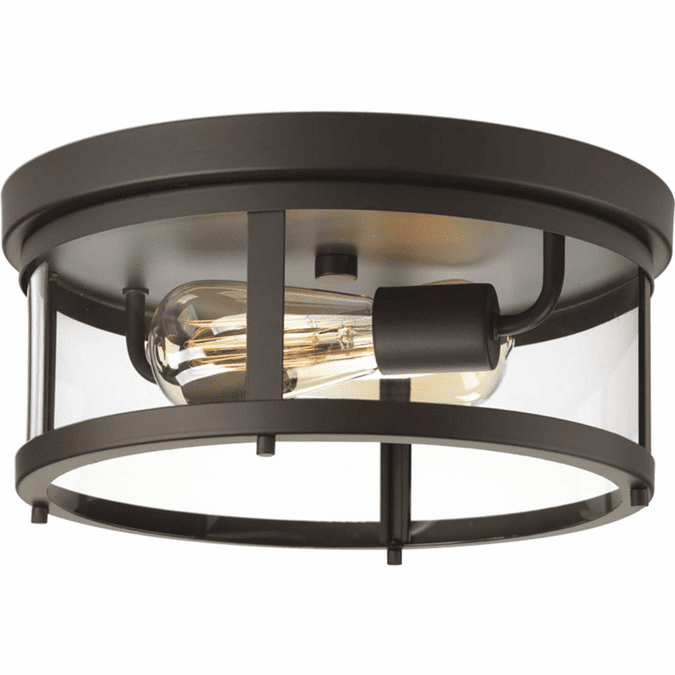 Progress P550021-020 Gunther Modern Antique Bronze Exterior Ceiling Light Fixture