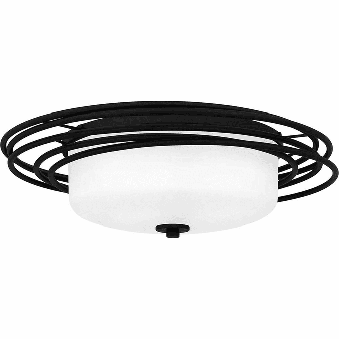 Quoizel CPE1620MBK Calliope Matte Black Flush Mount Ceiling Light Fixture