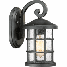 Quoizel CSE8406EK Crusade Earth Black Outdoor 6" Wall Light Fixture