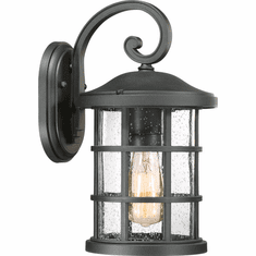 Quoizel CSE8408EK Crusade Earth Black Outdoor 8" Wall Lighting Sconce