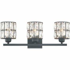 Quoizel GIB8622MBK Gibson Matte Black 3-Light Vanity Light