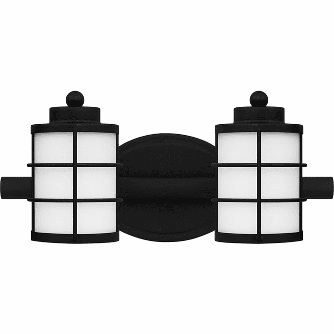 Quoizel HZT8615MBK Hazlett Contemporary Matte Black 2Light Bathroom