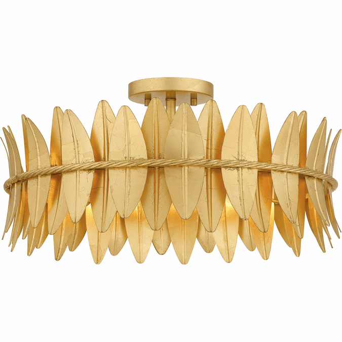 Quoizel LIZ1720GFL Liza Contemporary Gold Leaf 20.5" Flush Mount Lighting Fixture