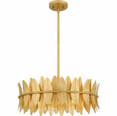 Quoizel LIZ2820GFL Liza Modern Gold Leaf Hanging Lamp