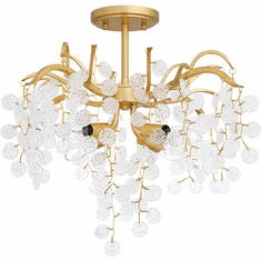 Quoizel MAP1720GFL Maple Contemporary Gold Leaf Ceiling Lighting Fixture