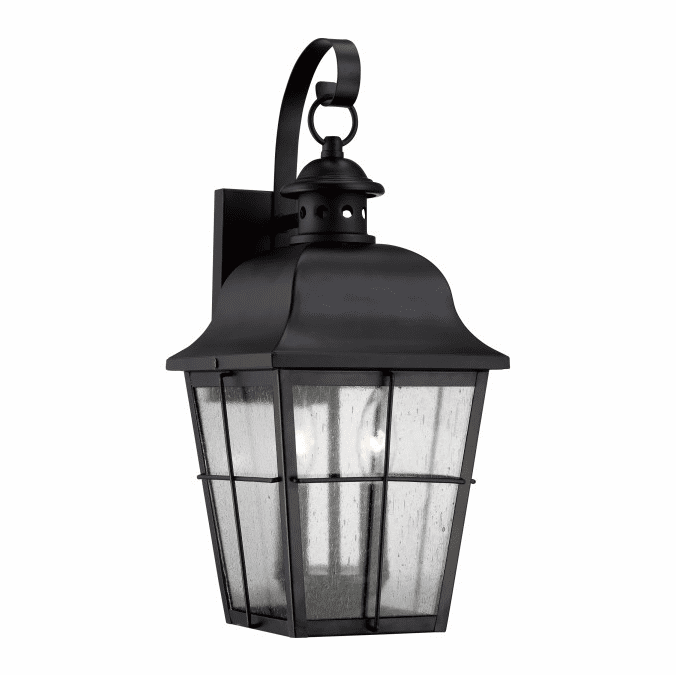 Quoizel MHE8409K Millhouse Traditional Mystic Black Finish 8" Wide Exterior Wall Lighting