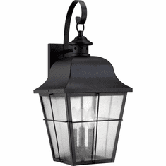 Quoizel MHE8410K Millhouse Traditional Mystic Black Finish 22" Tall Outdoor Sconce Lighting