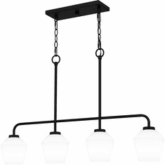 Quoizel NIE436MBK Nielson Modern Matte Black Kitchen Island Lighting
