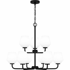Quoizel NIE5028MBK Nielson Modern Matte Black Chandelier Light