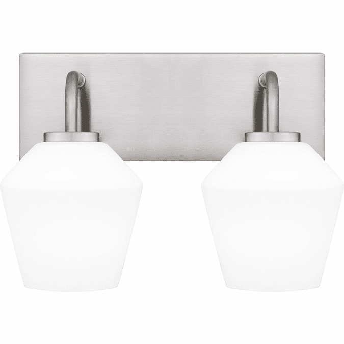 Quoizel NIE8613BN Nielson Modern Brushed Nickel 2-Light Bathroom Vanity Lighting