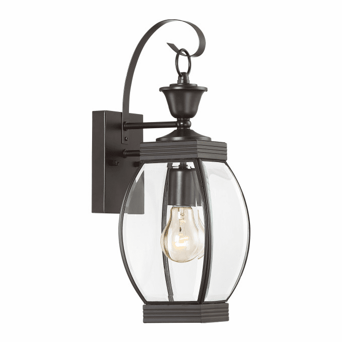 Quoizel OAS8406Z Oasis Traditional Small 5.5 Inch Wide Bronze Lantern Outdoor Wall Sconce