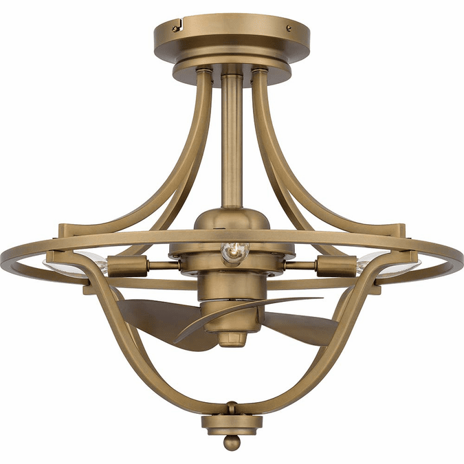 Quoizel QFA6156WS Weathered Brass Home Ceiling Fan