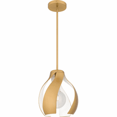 Quoizel QP6739BWS Modern Brushed Weathered Brass Mini Pendant Lamp