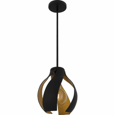 Quoizel QP6739MBK Contemporary Matte Black Mini Hanging Pendant Lighting
