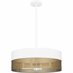 Quoizel QP6740W Contemporary Matte White Drum Pendant Light