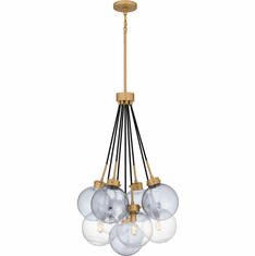 Quoizel QP6749BWS Modern Brushed Weathered Brass Multi Drop Lighting Fixture