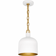 Quoizel QPP6206W Quoizel Piccolo Pendant Modern Matte White Mini Hanging Light