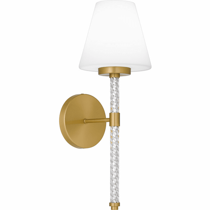 Quoizel QW6752BRG Wood Contemporary Brushed Gold Wall Light Sconce