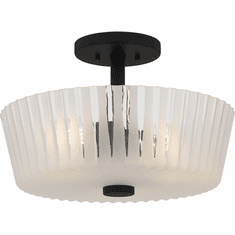 Quoizel RAY1716MBK Gray Contemporary Matte Black Flush Mount Lighting Fixture