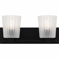 Quoizel RAY8616MBK Gray Modern Matte Black 2-Light Lighting For Bathroom