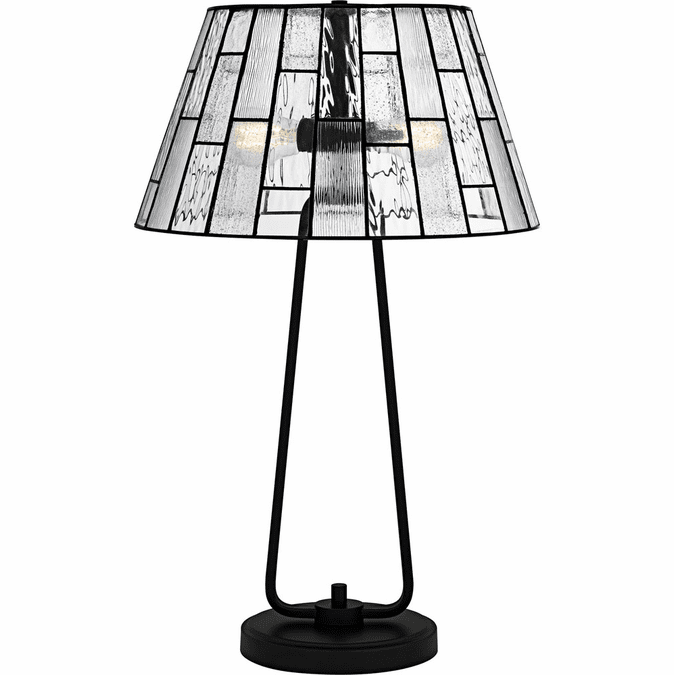 Quoizel TF6176MBK Tiffany Contemporary Matte Black Table Lamp Lighting