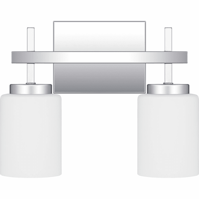 Quoizel WLB8613C Wilburn Contemporary Polished Chrome LED 2-Light Bathroom Vanity Light Fixture