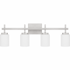 Quoizel WLB8631BN Wilburn Contemporary Brushed Nickel LED 4-Light Bathroom Wall Sconce