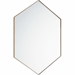 Quorum 13-2434-21 Hexagon Mirrors Modern Gold Finished Wall Mirror