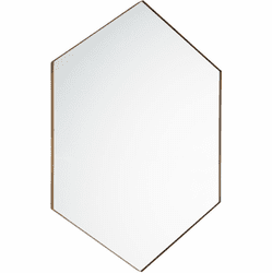 Quorum 13-2840-21 Hexagon Mirrors Contemporary Gold Finished Wall Mirror