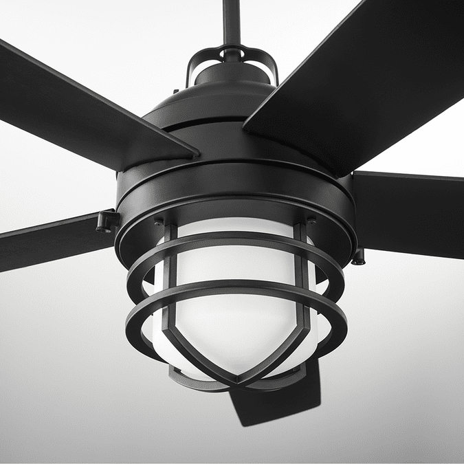 Quorum 13364559 Niles Matte Black LED Home Ceiling Fan QRM13364559