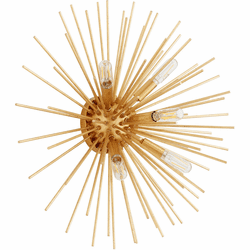 Quorum 300-5-74 Electra Modern Gold Leaf Ceiling Light Fixture