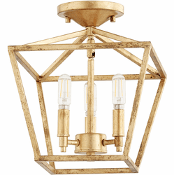Quorum 304-10-74 Gabriel Contemporary Gold Leaf 10.25" Ceiling Light Fixture