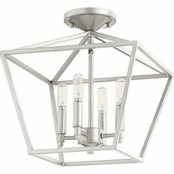 Quorum 304-13-64 Gabriel Modern Classic Nickel 13" Ceiling Light Fixture