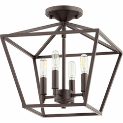 Quorum 304-13-86 Gabriel Modern Oiled Bronze 13" Overhead Lighting