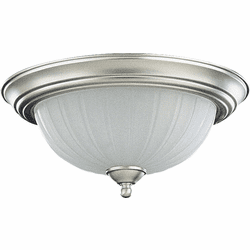 Quorum 3074-13-65 Satin Nickel 13.5" Flush Mount Light Fixture