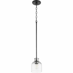Quorum 310-6965 Monarch Noir with Satin Nickel Mini Hanging Light