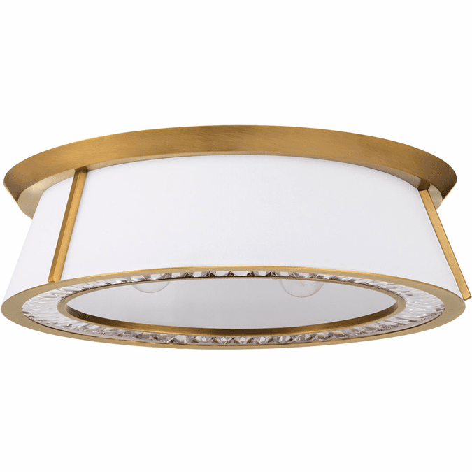 Quorum 3382-4-47 Gorham Brushed Brass Flush Lighting