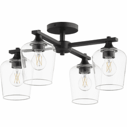Quorum 358-4-59 Veno Modern Matte Black Overhead Lighting Fixture