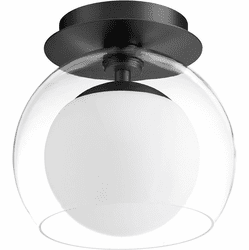 Quorum 3626-9-59 Contemporary Matte Black Flush Mount Lighting Fixture