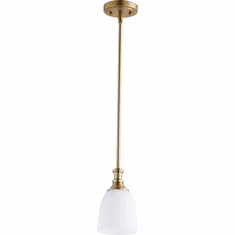 Quorum 3811-80 Richmond Aged Brass Mini Ceiling Pendant Light