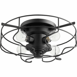 Quorum 3905-17-69 Modern Textured Black Flush Lighting
