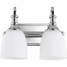 Quorum 5011-2-62 Richmond Polished Nickel 2-Light Bathroom Light