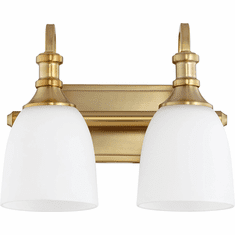 Quorum 5011-2-80 Richmond Aged Brass 2-Light Vanity Lighting